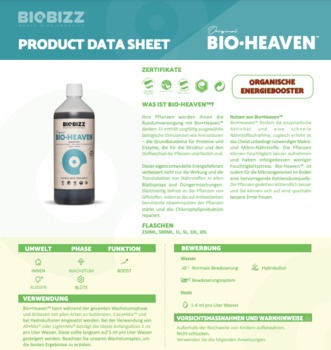 BioBizz Bio Heaven Data Pic